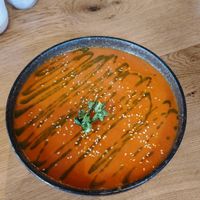 Tomato and pepper soup at Open House  in Hathersage