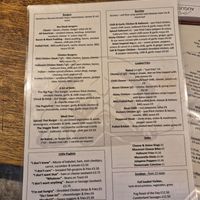 Menum at Pug and Pudding in High Peak