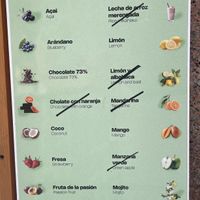 Amplia carta de helados veganos de muy buena calidad   at Heladería Cactus in Ribeira