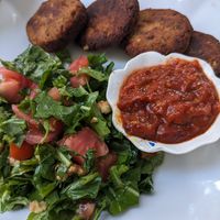 Badem köftesi at Ege'de Maya Bodrum in Mugla