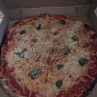 vegan margerite (I think) at DeFazio's Pizzeria in Albany