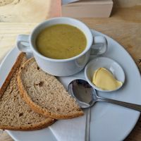 Potato & leek soup. at Spurn Point Visitor Centre Cafe in Hull