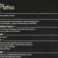 Menu  at Delhi in Southsea