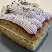 Lavender lemon cake square   at Jen's Pastries in Portland