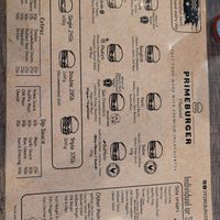 Menu has a beyond meat option and Halloumi burger option at Prime Burger Ao Nang in Krabi