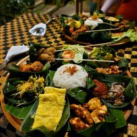 Vegetarian Nasi Campur at Warung Tradisi Ubud in Gianyar