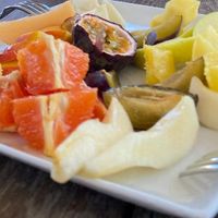Plate of mixed fruit at Aloha Beach  in Marina Romea