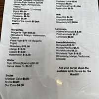 Drinks menu  at Madres Brunch in Bellflower