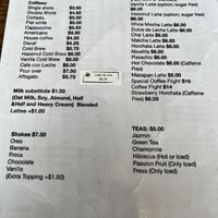 Drinks menu  at Madres Brunch in Bellflower