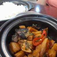 Braised mushrooms at Chạm Vegetarian & Coffee in Ho Chi Minh City