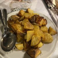 Roasted potatoes   at Le Tre Porte in Castellina In Chianti
