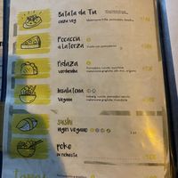 Vegan menu  at Meu Pai in Taranto