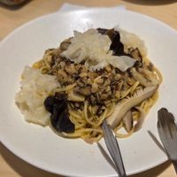 Mushroom pesto pasta (Vegan) at Mada Meal in Seoul