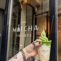 Vegan soft serve matcha latte at The Matcha Society in Maastricht