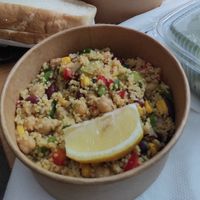 Vegan salad at Safari Bar in Premantura