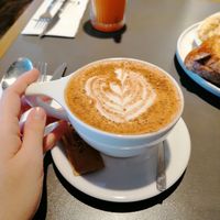 Chai latte at Gabby's Brunch in Barcelona