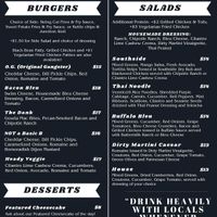 Menu  at Southside Junction Tap House in Fayetteville