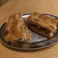 filled Focaccia  at Grasa in Barcelona