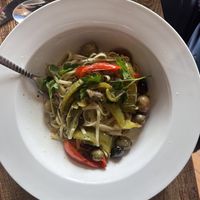 Tagliatelle with green peppers and veggiess  at House of Olives in Falkirk
