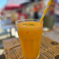 Fresh pressed orange juice at O Sorriso in Porto Covo