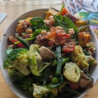 Mixed vegan salads at Smoults Larder in Maylands