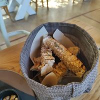 Fresh roasted bread at Pasiphae Restaurant in Crete