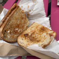 Vegan sourdough toast  at Coffee Cottage in Roundstone