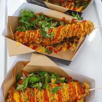 Korean corn dog  at Refectory in Twickenham