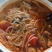 tomato vermicelli soup at World Vegan in Cabramatta