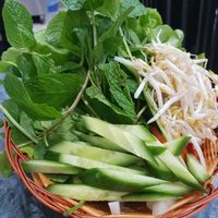 Herbs for Rice paper rolls at World Vegan in Cabramatta