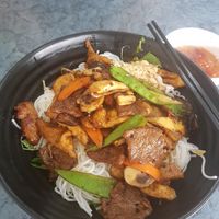 Satay beef vermicelli at World Vegan in Cabramatta