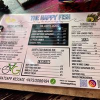 Menú   at Happy Fish at The Dog House in Edinburgh