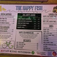 Menu  at Happy Fish at The Dog House in Edinburgh