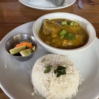 Pumpkin and chickpea curry   at Cafe Campestre in Ometepe