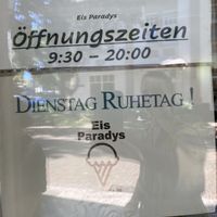 Open all except Tuesdays.  at Eis Paradys in Kempen