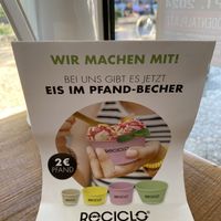 Sustainable container optionns  at Eis Paradys in Kempen