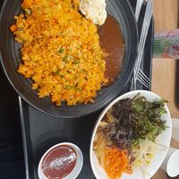 Fried rice and bibimbap at Ssada Gimbap in Seoul