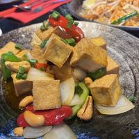 Tofu and cashew with jasmine rice - I recommend spicy not mild if you like spice! (Back dis was not vegan)  at Bangkok77 - Shinjuku Kabukicho in Tokyo