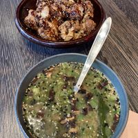 Cauliflower and misosoup for starters.   at Sushi Studio in Aarhus