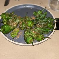 Pimientos del padrón  at Sesamo in Barcelona