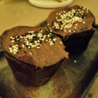 A thin layer of very salty miso on eggplant. Not good. at Sesamo in Barcelona