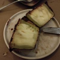 This was half of a €6.5 eggplant tapas. Disappointing. at Sesamo in Barcelona