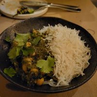 Chickpea curry at Sesamo in Barcelona