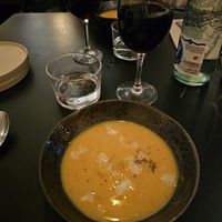 The first and best course, the soup! at Sesamo in Barcelona
