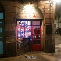 outside at night at Sesamo in Barcelona