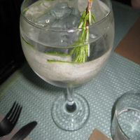 Cucumber & rosemary gin and tonic at Sesamo in Barcelona