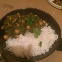 Chickpea curry at Sesamo in Barcelona