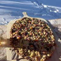 Veganer 7 Gemüse Flammkuchen  at Kaffeeklappe Oderbrück & Skiverleih in Andreasberg