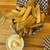 The French fries that come with each burger. And of course; vegan Mayo!   at Dr Feelgood's Burgers in Eindhoven