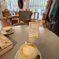 Cappuccino mit Hafermilch at Galari in Baden Baden